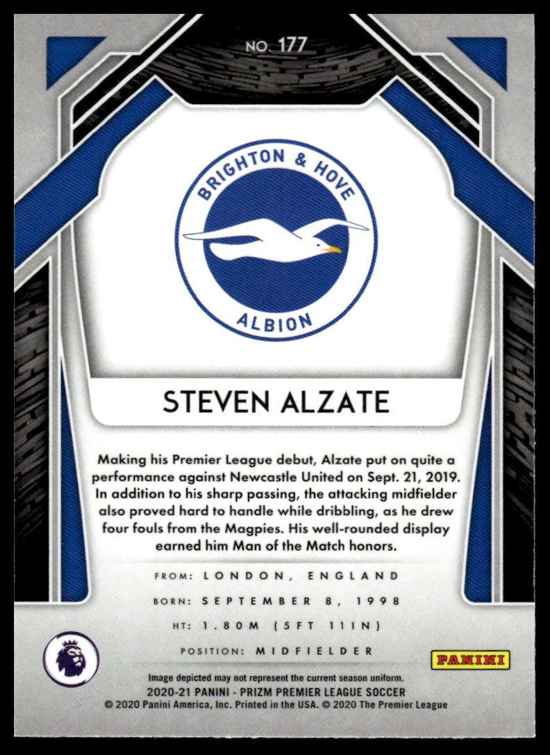 2020-21 Panini Prizm Premier League #177 Steven Alzate