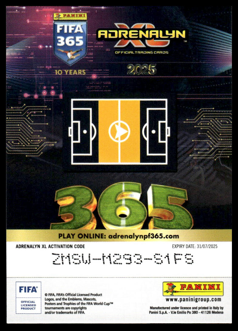 2025 Panini Adrenalyn XL FIFA 365 #EXC46 Aurélien Tchouaméni Excellence Boîte