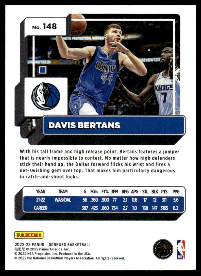 2022-23 Donruss #148 Davis Bertans
