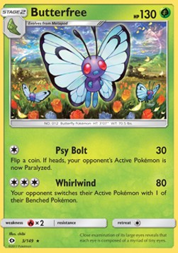 Butterfree - Sun & Moon (Rare) [SUM-3]