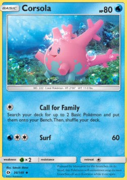 Corsola - Sun & Moon (Uncommon) [SUM-36]
