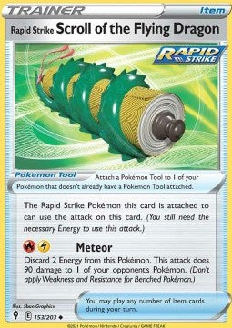 Rapid Strike Scroll of the Flying Dragon - Evolving Skies (Uncommon) [EVS-153]