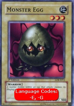 Monster Egg (V.1 - Common) - Legend of Blue Eyes White Dragon (Common) [LOB-013]