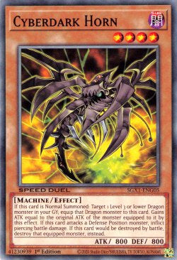 Cyberdark Horn - Speed Duel GX: Duel Academy Box (Common) [SGX1-G05]