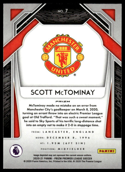 2020-21 Panini Prizm Premier League #7 Scott McTominay Blue Pulsar Prizm