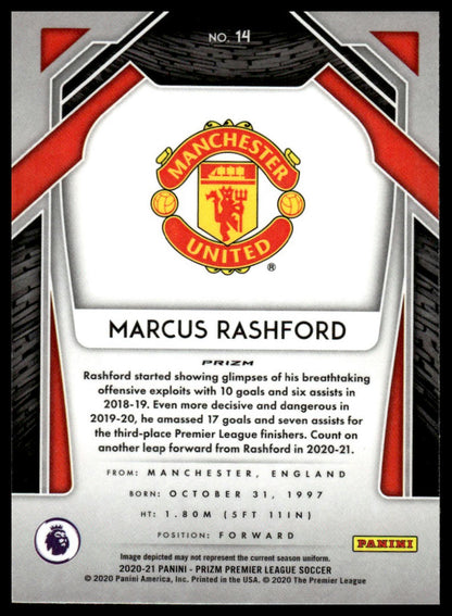 2020-21 Panini Prizm Premier League #14 Marcus Rashford