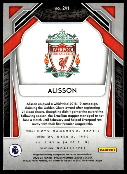 2020-21 Panini Prizm Premier League #241 Alisson