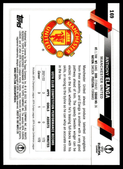 2022-23 Topps UEFA Club Competitions #169 Anthony Elanga