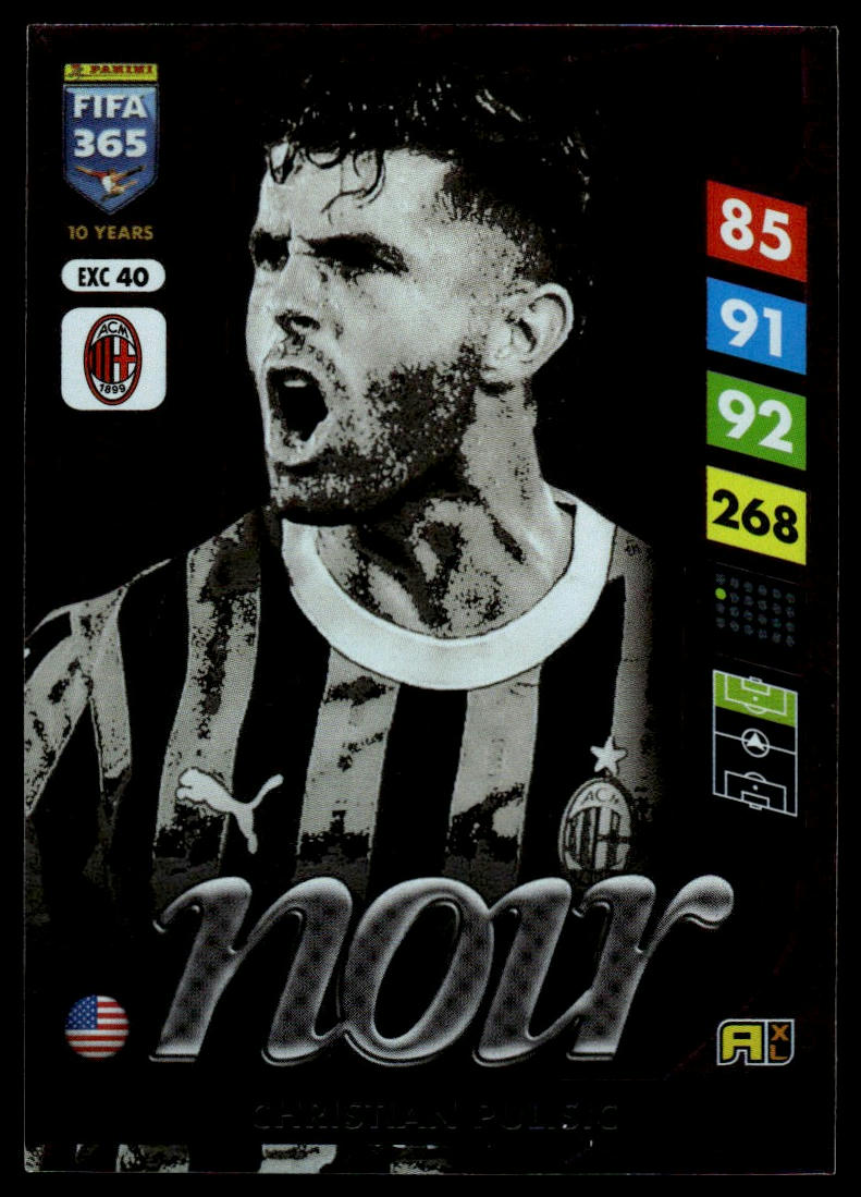 2025 Panini Adrenalyn XL FIFA 365 #EXC40 Christian Pulisic Excellence Box