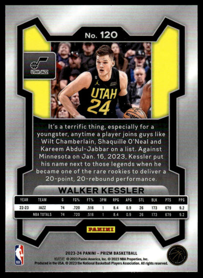 2023-24 Panini Prizm #120 Walker Kessler