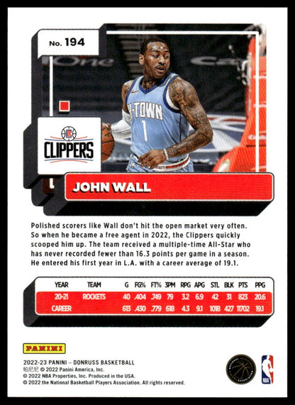 2022-23 Donruss #194 John Wall