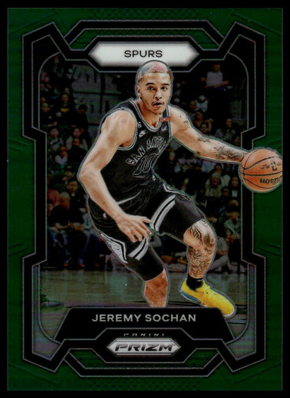 2023-24 Panini Prizm #122 Jeremy Sochan Prizms Green