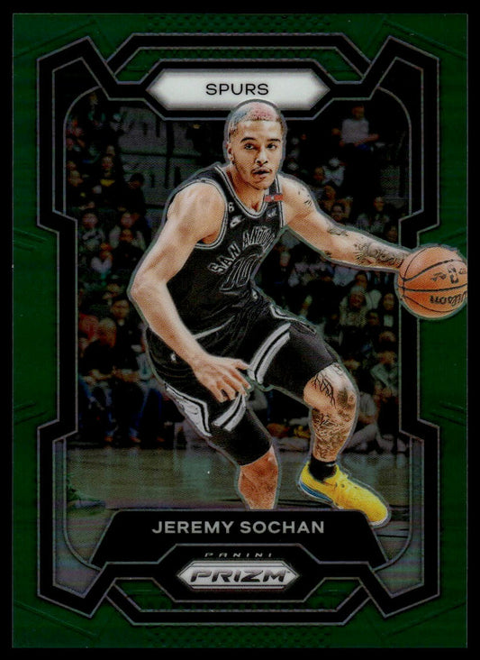 2023-24 Panini Prizm #122 Jeremy Sochan Prizms Green