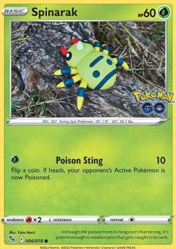 Spinarak - Pokémon GO (Common) [PGO-006]