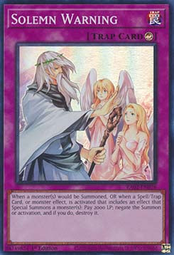 Solemn Warning (V.1 - Super Rare) - 25th Anniversary Rarity Collection II (Super Rare) [RA02-078]
