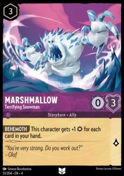Marshmallow - Terrifying Snowman - Ursula's Return (Uncommon) [4URS-51]