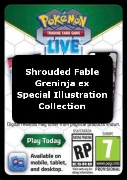 Live Code Card (Greninja ex Special Illustration Collection) - Shrouded Fable (Online Code Card)