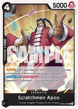 Scratchmen Apoo (OP08-087) - Two Legends (Uncommon) [OP08-087]