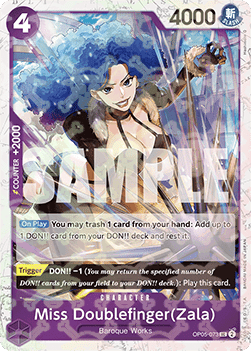 Miss Doublefinger(Zala) (OP05-073) (V.2)