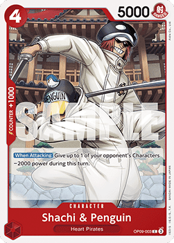 Shachi & Penguin (OP09-003) - Emperors in the New World (Common) [OP09-003]