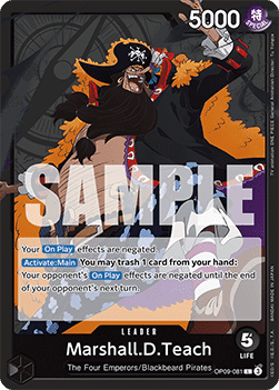 Marshall.D.Teach (OP09-081) (V.1) - Emperors in the New World (Leader) [OP09-081]