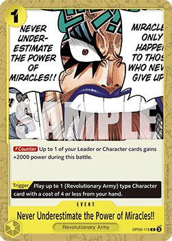 Never Underestimate the Power of Miracles!! (OP09-116) - Emperors in the New World (Common) [OP09-116]
