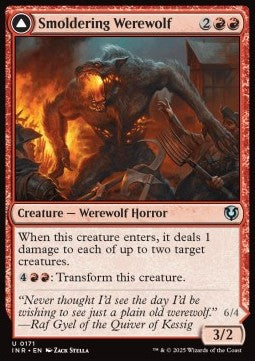 Smoldering Werewolf / Erupting Dreadwolf - Innistrad Remastered (Uncommon) [INR-171]