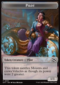 Pilot Token (C 1/1) // Treasure Token - Aetherdrift: Tokens (Token) [TDFT-T 1/11]