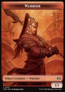Warrior Token (R 1/1) // Goblin Token (R 1/1) - Tarkir: Dragonstorm: Tokens (Token) [TTDM-T 13/12]