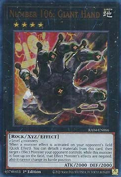 Number 106: Giant Hand (V.2 - Ultra Rare) - Quarter Century Stampede (Ultra Rare) [RA04-066]