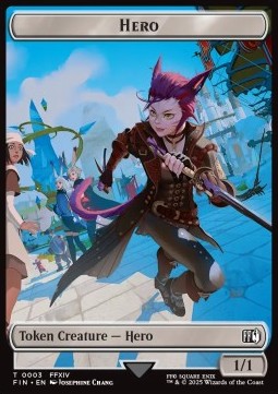 Hero Token (W 1/1) // Copy Token (V.2) - FINAL FANTASY: Tokens (Token) [TFIN-T 3/1]