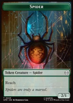 Spider Token (G 2/1) // Treasure Token - Marvel's Spider-Man: Tokens (Token) [TSPM-T 3/7]