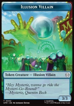 Illusion Villain Token (U 3/3) // Spider Token (G 2/1) - Marvel's Spider-Man: Tokens (Token) [TSPM-T 2/3]