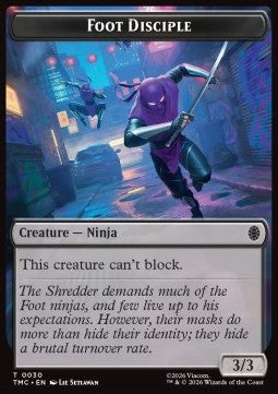 Foot Disciple Token (Black 3/3) - Teenage Mutant Ninja Turtles: Tokens (Token) [TTMT-CT30]
